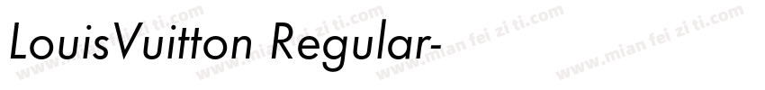 LouisVuitton Regular字体转换